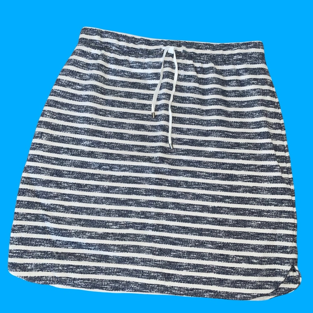 Drawstring Cloth Striped Skirt Size Small